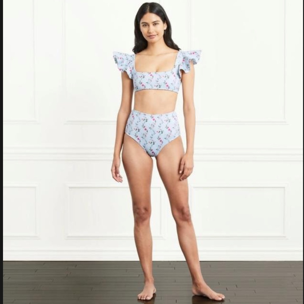 Hill House Isla Swim Top & Lola Swim Bottom - Pond Floral - Medium